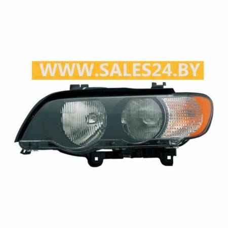 Фара передняя под электрокорректор с белым поворотом левая BMW X5 E53 1999-2003 | TYC / Тайвань