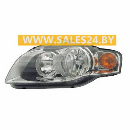 Фара передняя под электрокорректор с желтым поворотом левая AUDI A4 B7 2004-2008 | TYC / Тайвань