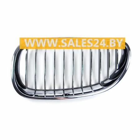 Решетка радиатора левая полностью хромированная BMW 5 E60 2003-2007 | AVG / Чехия - Тайвань - Китай