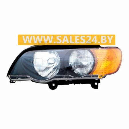 Фара передняя под электрокорректор с желтым поворотом левая BMW X5 E53 1999-2003 | TYC / Тайвань