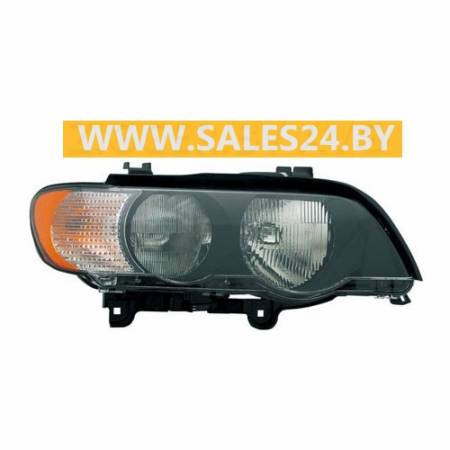 Фара передняя под электрокорректор с белым поворотом правая BMW X5 E53 1999-2003 | TYC / Тайвань
