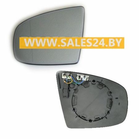 Зеркальный элемент с рамкой и подогревом правый асферический BMW X5 E70 2006-2013 | AVG / Чехия - Тайвань - Китай