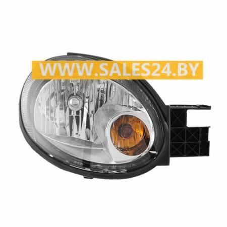 Фара передняя механический корректор черный обод правая = Dodge Neon 03-04 TYC CHRYSLER NEON (08/1999-12/2006) | TYC / Тайвань