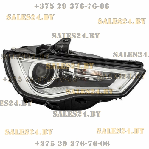 Фара передняя под электрокорректор LED + XENON темный отражатель правая AUDI A3 2012-2016 | DEPO / Тайвань