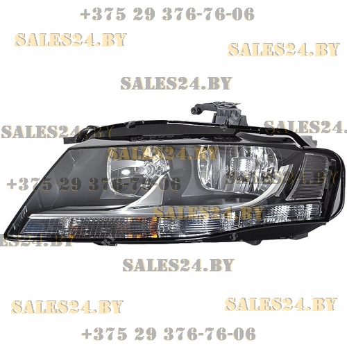 Фара передняя левая под электрокорректор внутри черная AUDI A4 B8 2007-2011 | DEPO / Тайвань