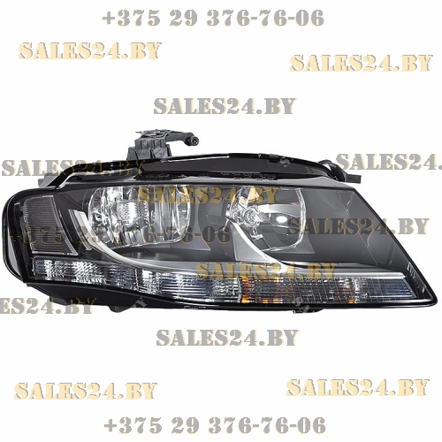 Фара передняя правая под электрокорректор внутри черная AUDI A4 B8 2007-2011 | DEPO / Тайвань