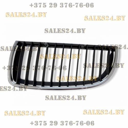 Решетка радиатора левая черная с хромированным молдингом BMW 3 E90 2005-2008 | TYG / Тайвань