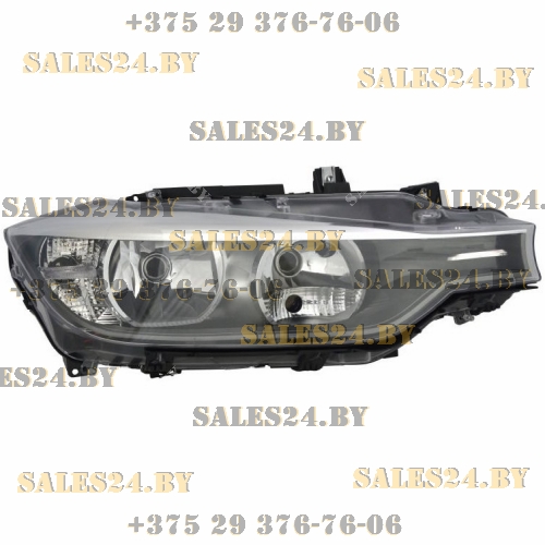 Фара передняя правая под электрокорректор чёрная (H7, H7, PY21W, PW24W, H6W) BMW 3 F30-F35 2012-2015 | DEPO / Тайвань