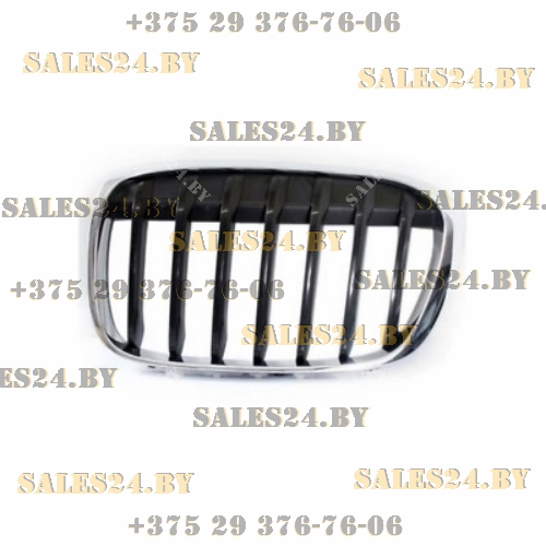Решетка радиатора левая BLACK W/CHROME FRAME BMW X1 F48 2015-2020 | AVG / Чехия - Тайвань - Китай