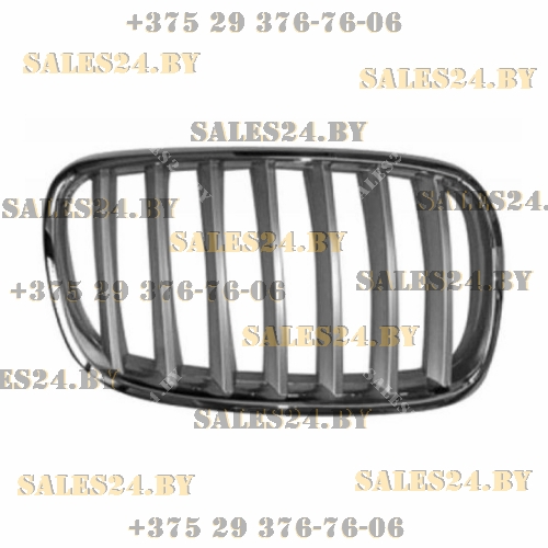 Решетка радиатора в капот титан/хром правая BMW X5 E70 2006-2013 | AVG / Чехия - Тайвань - Китай