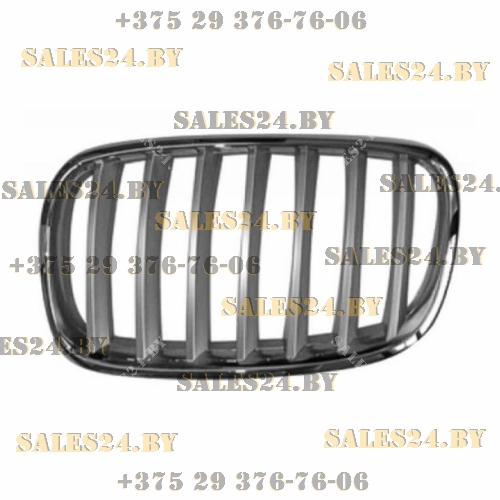 Решетка радиатора в капот титан/хром левая BMW X5 E70 2006-2013 | AVG / Чехия - Тайвань - Китай