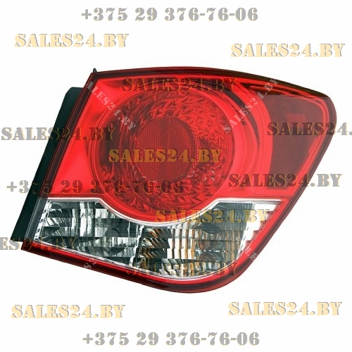 Фонарь задний правый красный с белым (СЕДАН) CHEVROLET CRUZE J300 2008-2012 | DEPO / Тайвань