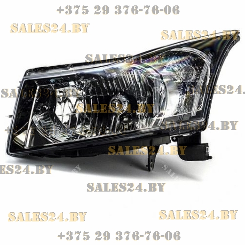 Фара передняя с электрокорректором черный обод левая (ЕВРОПА) CHEVROLET CRUZE J300 2008-2015 | AVG / Чехия - Тайвань - Китай