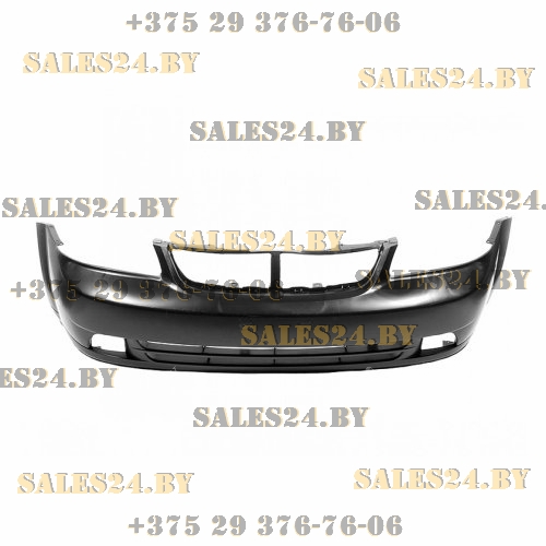 Бампер передний черный с отв. под противотуманки (СЕДАН) CHEVROLET LACETTI 2003-2013 | AVG / Чехия - Тайвань - Китай