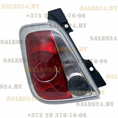 Фонарь задний хромированный обод левый 07-12 Depo FIAT 500 II (10/2007-ON) | AVG / Чехия - Тайвань - Китай