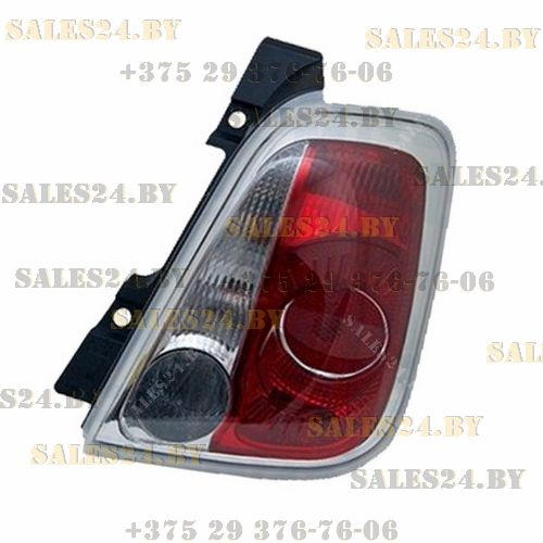 Фонарь задний хромированный обод правый 07-12 Depo FIAT 500 II (10/2007-ON) | AVG / Чехия - Тайвань - Китай