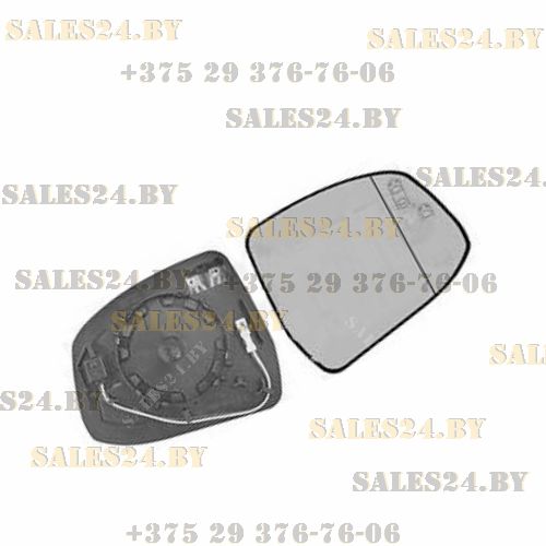 Стекло правого зеркала с подогревом Ford Focus - 2 поколение (2008-2010) / Ford Mondeo - 4 поколение (2007-) | POLCAR / Польша