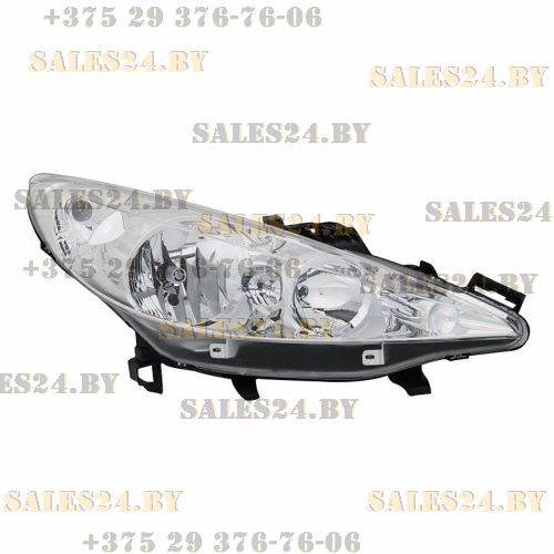 Фара передняя правая с электрокорректором (ХЭТЧБЭК) PEUGEOT 206 2006-2009 | TYC / Тайвань