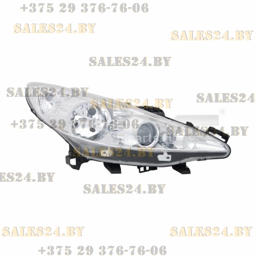 Фара передняя правая с электрокорректором PEUGEOT 207 2006-2012 | TYC / Тайвань