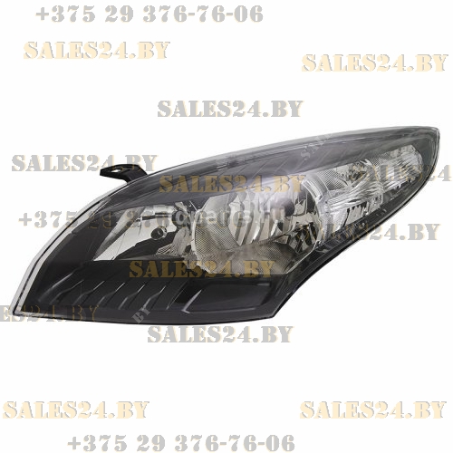 Фара передняя левая чёрная с электрокорректором RENAULT MEGANE 2008-2011 | TYC / Тайвань