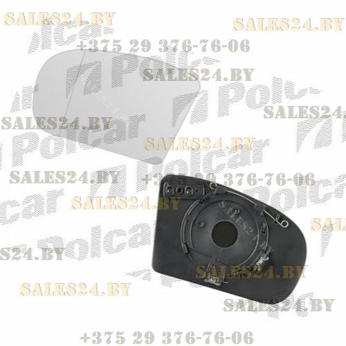 Зеркальный элемент левый MERCEDES E-KLASSE (W211) 2002-2006 / MERCEDES C-KLASSE (W203) 2000-2007 | POLCAR / Польша