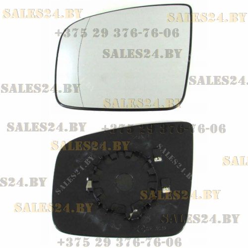 Зеркальный элемент левый с рамкой и подогревом асферический MERCEDES VITO / VIANO W639 2010-2014 | POLCAR / Польша