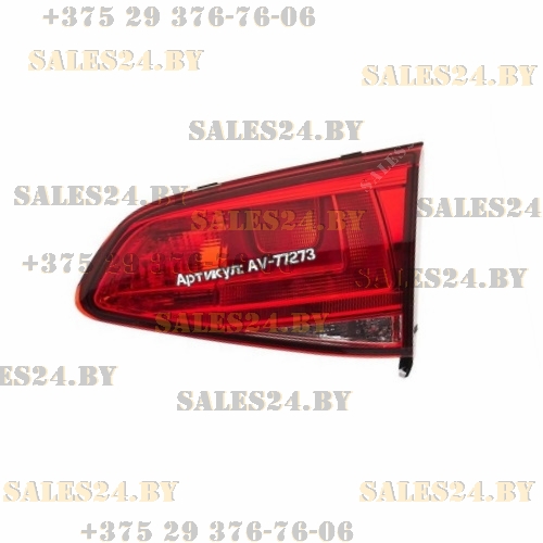 Фонарь задний внутренний правый (красный) (ХЭТЧБЭК) VW GOLF 7 2012-2017 | TYC / Тайвань