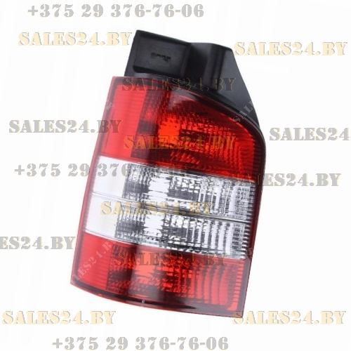 Фонарь задний правый (красно-белый) [ 1 дв - хлопушка ] VW TRANSPORTER / MULTIVAN / CARAVELLE T5 2003-2009 | TYC / Тайвань
