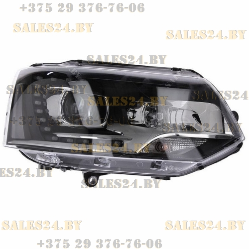 Фара передняя правая под электрокорректор (ДИОД / ДХО / КСЕНОН) VW TRANSPORTER / MULTIVAN / CARAVELLE T5 2010-2015 | DEPO / Тайвань