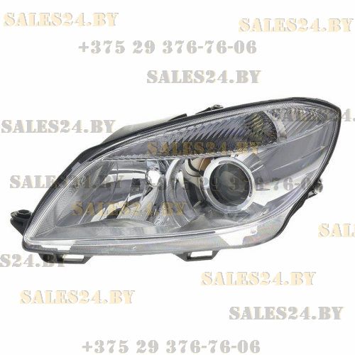 Фара передняя лев SKODA: FABIA/ROOMSTER 03.10- (H7/H7) (хром, бел. ук. поворота, ЭК с мотором) | DEPO / Тайвань