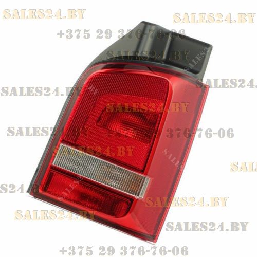 Фонарь задний правый (красно-белый) [ 1 дв - хлопушка ] VW TRANSPORTER / MULTIVAN / CARAVELLE T5 2009-2015 | AVG / Чехия - Тайвань - Китай