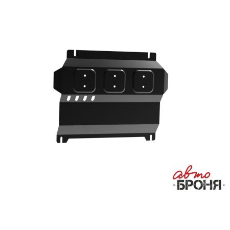 Защита двигателя стальная MITSUBISHI PAJERO 2008-2016 (все двигатели)/MITSUBISHI L200 2005-2015 (все двигатели), (с крепежом) | АВТОБРОНЯ / Россия