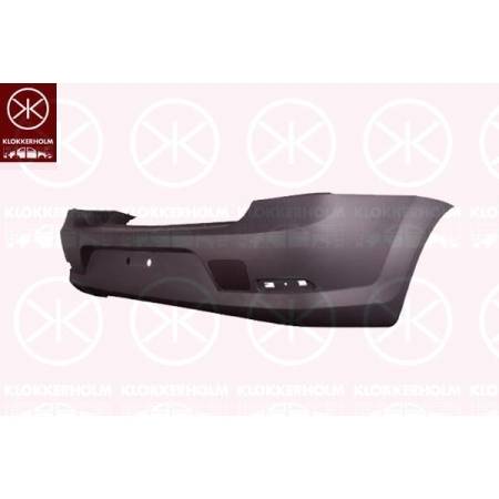 Бампер задний черный DACIA LOGAN 2008-2012 / RENAULT LOGAN 2009-2014 | AVG / Чехия - Тайвань - Китай