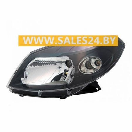 Фара передняя электрорегулировка черный отражатель STEPWAY левая (STEPWAY) RENAULT SANDERO 2008-2013 | TYC / Тайвань