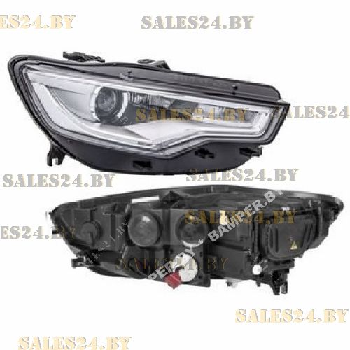 Фара электрорегулировка+корректор Xenon+LED 11/10-08/14 правая TYC AUDI A6 C7 2011-2016 | AVG / Чехия — Тайвань — Китай