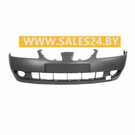Бампер передний черный с отв. под противотуманки NISSAN ALMERA N16 2003-2006 | AVG / Чехия - Тайвань - Китай