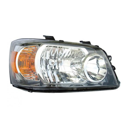 Фара передняя правая хромированная черный, HB3/HB4 (США) TOYOTA HIGHLANDER XU20 2004-2007 | TYC / Тайвань