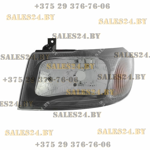 Фара передняя левая черная рамка отражателя FORD TRANSIT (V184/5), 05.00-04.06 | Polcar / Польша