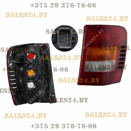 Фонарь задний левый JEEP GRAND CHEROKEE (WJ/WG), 05.99-12.04 | Polcar / Польша