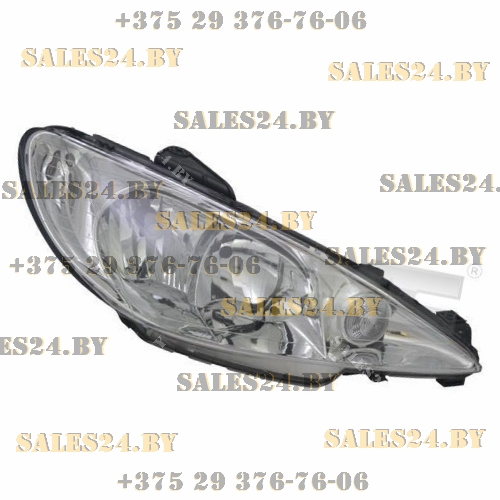 Фара передняя правая PEUGEOT 206 (2_), 01.98-04.09 | Polcar / Польша