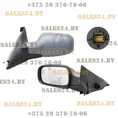 Зеркало боковое в сборе левое RENAULT SCENIC (JM), 06.03-08.06 | Polcar / Польша
