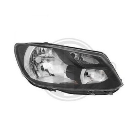 Фара передняя электрорегулировка черный обод H4 правая VW CADDY 2010-2015 / VW TOURAN 2010-2015 | TYC / Тайвань