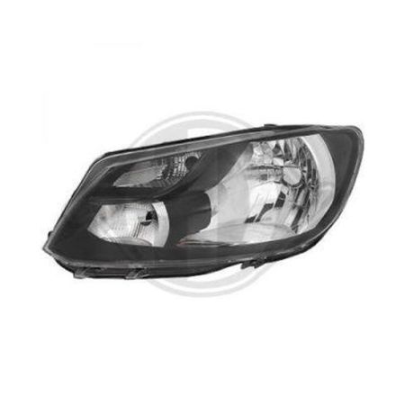 Фара передняя электрорегулировка черный обод H4 левая VW CADDY 2010-2015 / VW TOURAN 2010-2015 | TYC / Тайвань