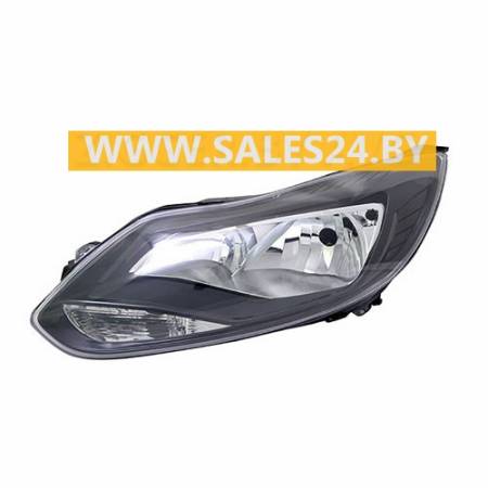 Фара передняя с электрокорректором черный отражатель левая FORD FOCUS 2011-2015 | TYC / Тайвань