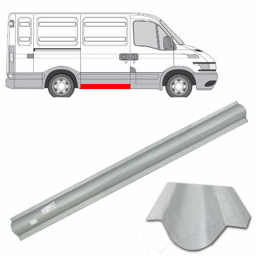 Порог правый по сдвижную дверь IVECO DAILY II, 01.99-04.06 | POLCAR / Польша