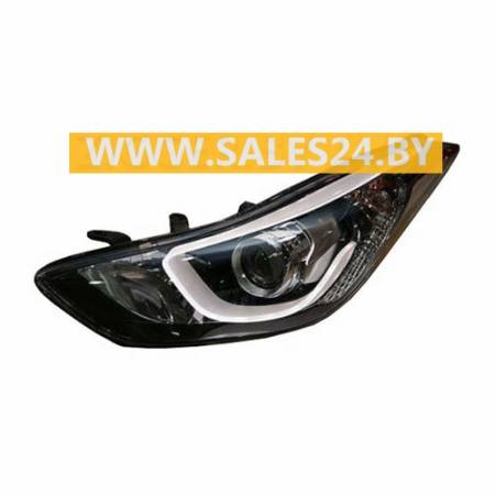 Фара передняя под электрокорректор линзованная ДИОД левая HYUNDAI ELANTRA 2014-2015 | TYC / Тайвань