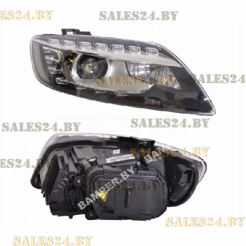 Фара электрорегулировка+корректор черный отражатель 10-15 LED+Xenon правая Depo AUDI Q7 2006-2015 | AVG / Чехия — Тайвань — Китай