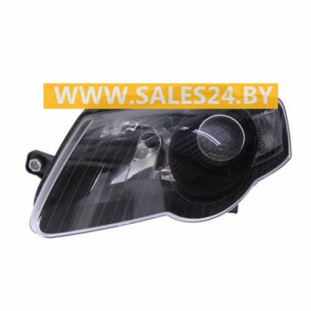 Фара передняя с электрокорректором черный отражатель левая VW PASSAT B6 2005-2010 | DEPO / Тайвань