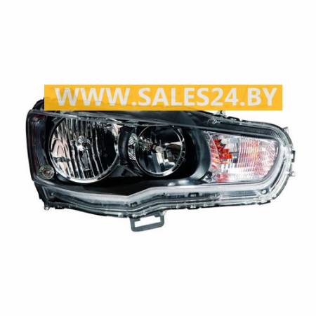 Фара передняя механическая черный отражатель правая (США) MITSUBISHI LANCER 10 CY 2008-2011 | TYC / Тайвань