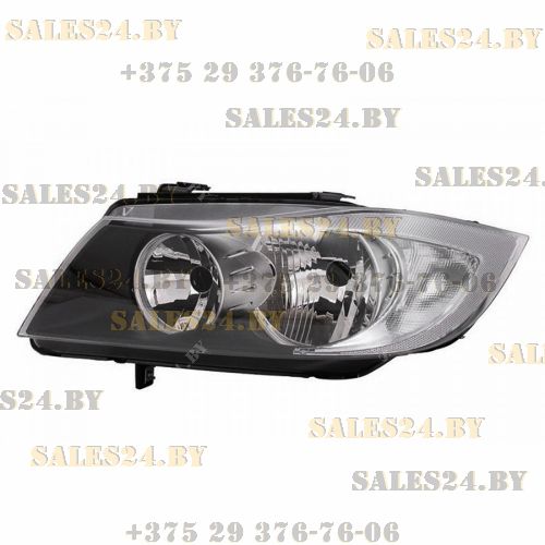 Фара передняя левая с электрокорректором темная VALEO TYPE BMW 3 E90 2005-2008 | DEPO / Тайвань